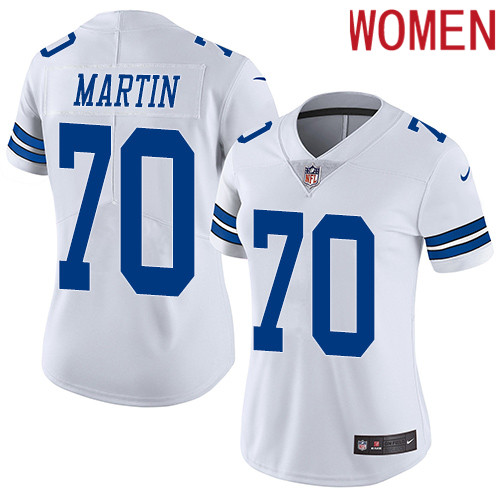 2019 women Dallas Cowboys #70 Martin white Nike Vapor Untouchable Limited NFL Jersey style->women nfl jersey->Women Jersey